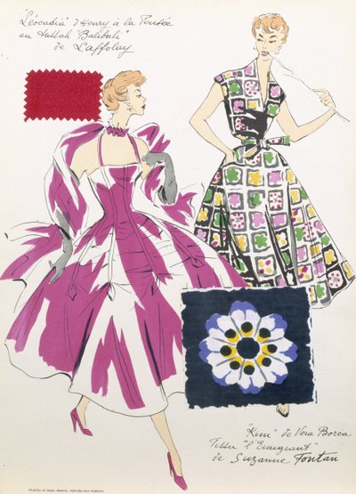 Sketches and Fabric Swatches, from 